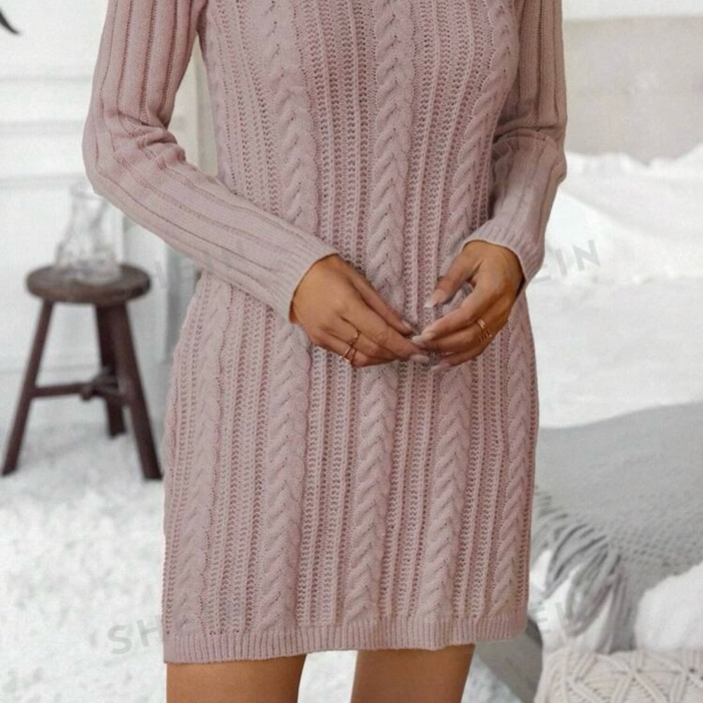 Pink Sweater Dress - Picture 5 of 8